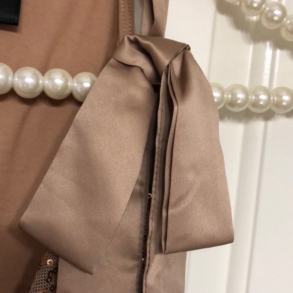 Ann Taylor Rose Gold sequin halter blouse - Picture 6 of 7